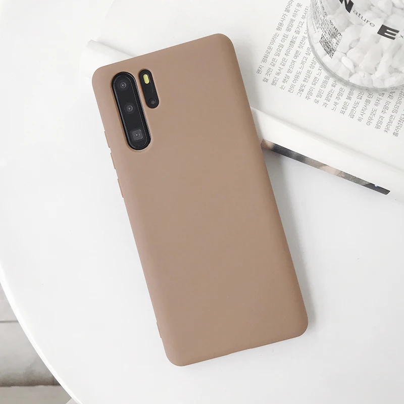SoCouple Мягкий ТПУ чехол для телефона для huawei P20 P30 Pro P10 плюс Коврики 20 10 30 Pro Honor 10 10i 20 8X 9X Nova 3 3i Карамельный цвет чехол