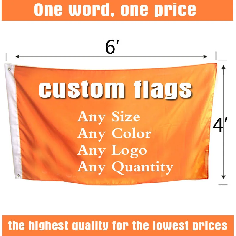 4 фута * 6 футов бесплатная доставка пользовательские флаги и баннеры