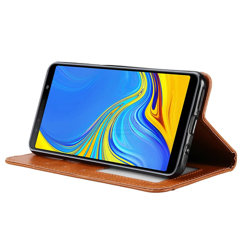Роскошный винтажный замшевый кожаный чехол-книжка для samsung Galaxy A70, чехол-кошелек с подставкой для карт, Магнитный чехол-книжка для samsung A70, Классический чехол