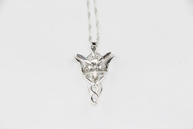 ZRM Fashion Arwen Evenstar Necklace The Elves Princess Crystal Cubic Zirconia Stone Pendant Jewelry For Women Gifts | Украшения и