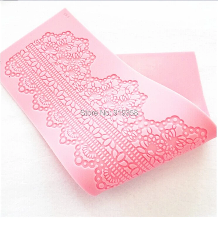 Новый горячая распродажа кружева силиконовые фондант тиснением плесень формы