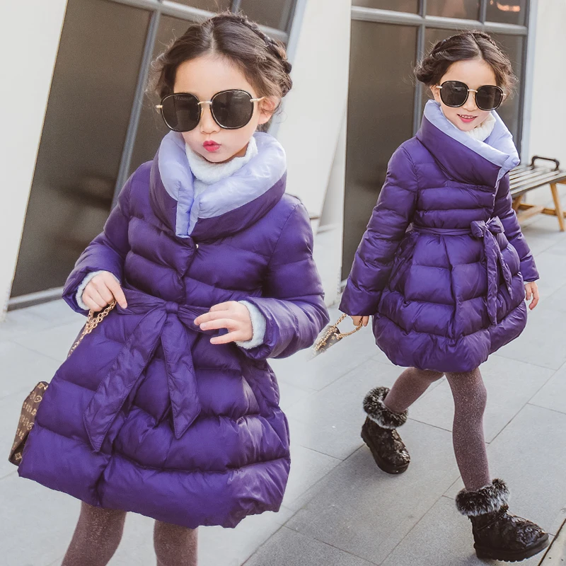 2019 куртки для девочек одежда детская зимнее пальто Плотная хлопковая куртка