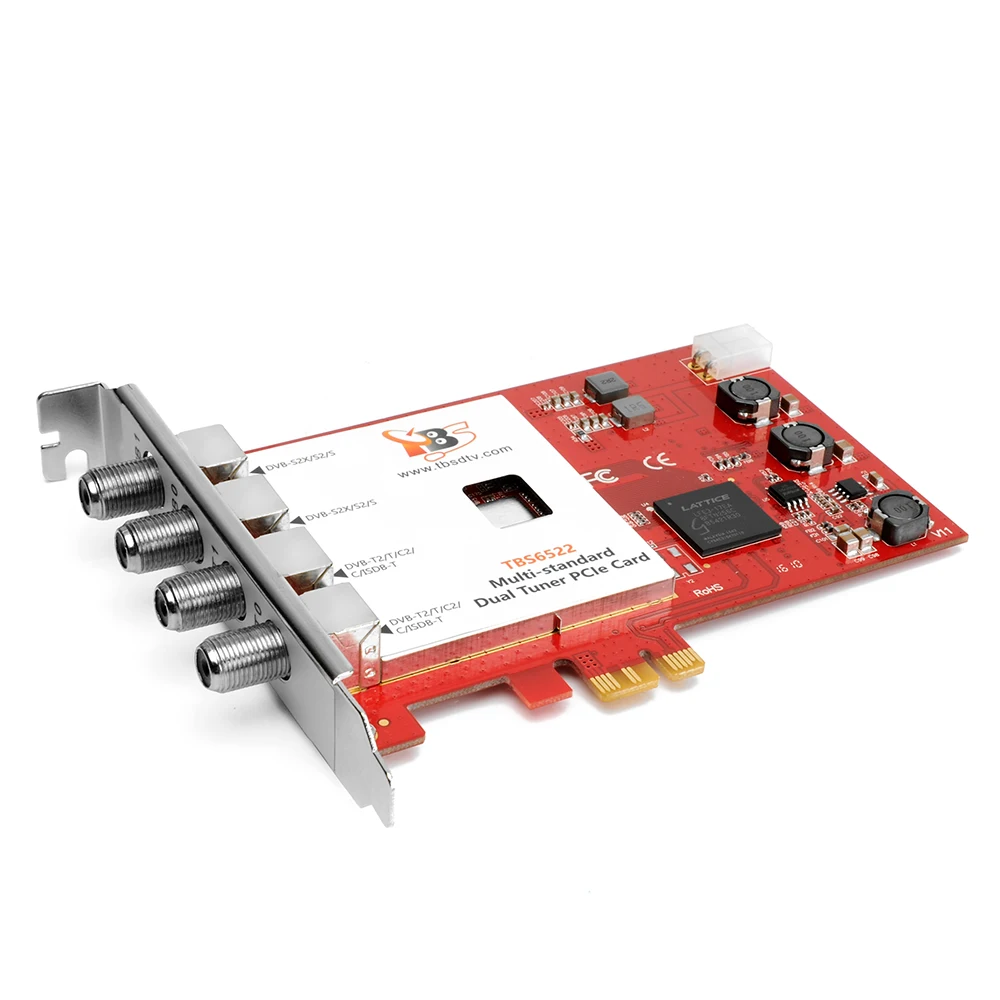 TBS6522 мульти стандартный двойной тюнер pci-e card Поддержка DVB-S2X/S2/S/T2/T/C2/ c/ISDB-T FTA ТВ
