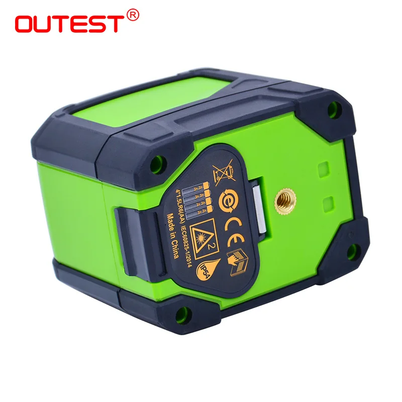 

OUTEST Laser Level meter 901C green/red Beam 5 lines Self-leveling 1*360 Plane/1Vertical Beam 3D laser Leveler Cross Line Laser