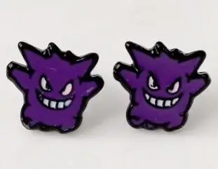 3 Серьги Pocket Monster, аниме, Pokemon go, Pokeball, Charmander, Snorlax, Chikorita, пирсинг, шпилька, ювелирные изделия для девочек, детей - Окраска металла: 3