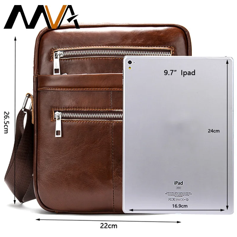 MVA мужская сумка мессенджер винтажная кожаная через плечо для мужчин s сумки на из