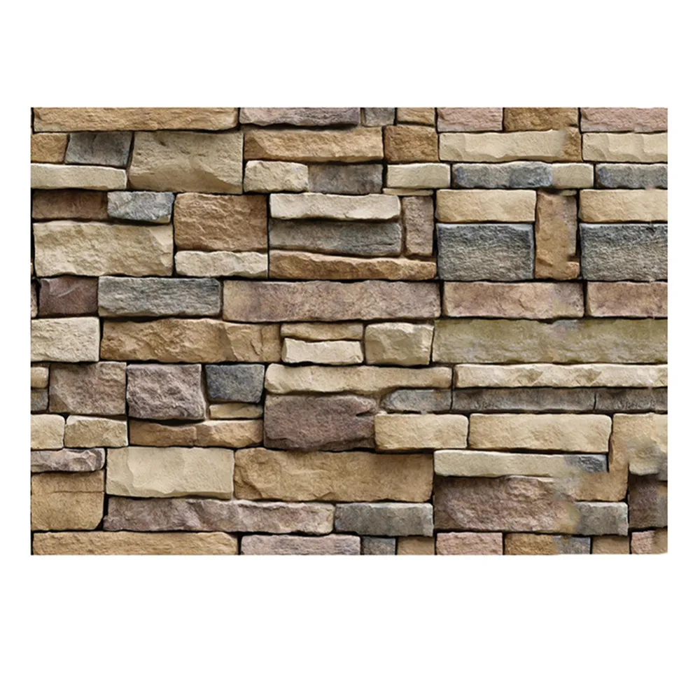 

Vintage stone brick rustic effect wall stickers 3D Wallpaper self-adhesive home decoration brick art wall sticker for bedroom co