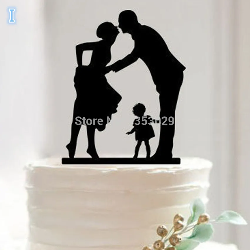 С собакой свадебный торт Топпер любовь птицы свадебное украшение Casamento|casamento| |