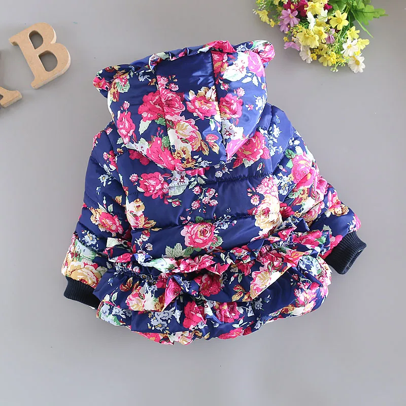 Детская куртка для девочек BibiCola с цветочным принтом Осень зима 2020|baby outerwear winter|baby