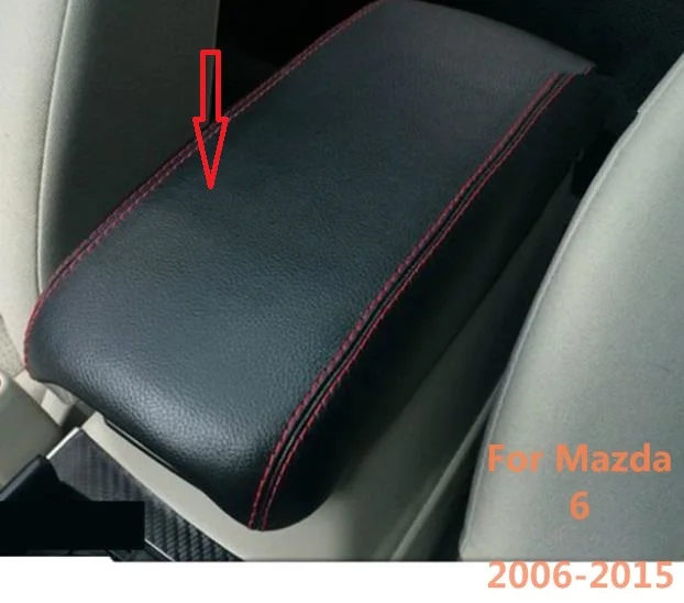 Для Mazda 6 2006 -2015 на заказ из микрофибры кожа центрального подлокотника покрытие