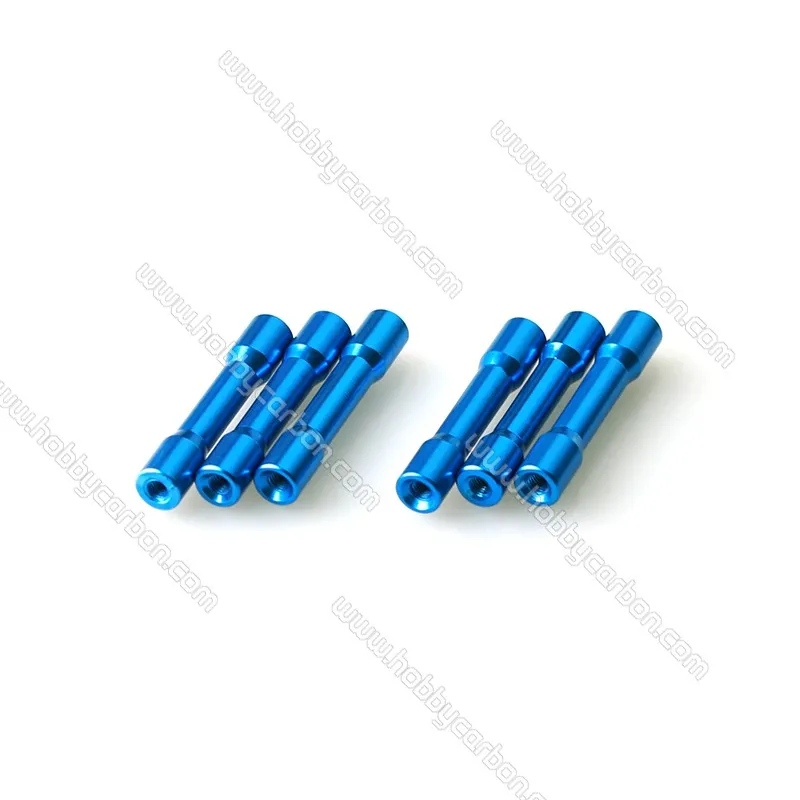 

HOBBY CARBON Free Shipping 100pcs/lot M3 Standoff 6.3x30mm Colored Aluminum Round Step Standoff/spacer for RC Helicopter