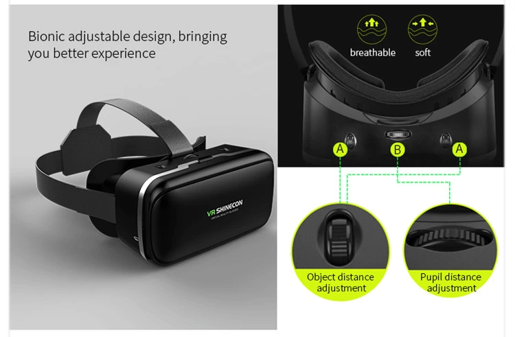 UZQi 3D VR SHINECON G04 гарнитура виртуальной реальности 3D VR Box шлем с эффектом погружения для смартфонов 4,7-6"