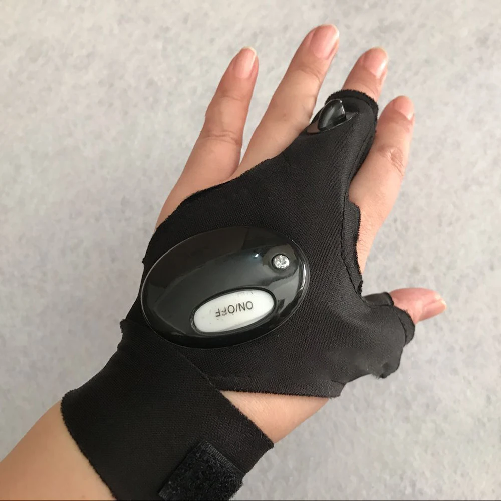 Перчатки для рыбалки с левой перчаткой электрические перчатки ночного освещения