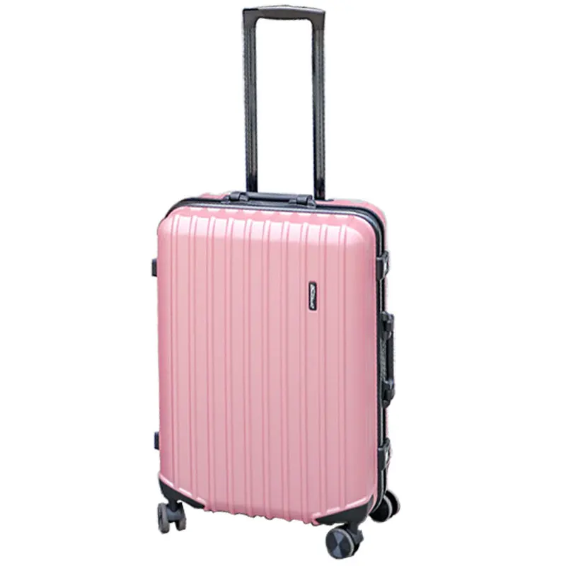 

Aluminum frame & Zipper Rolling Suitcase,PC + ABS Travel Luggage Bag ,Universal wheel trip Trolley Case,High quality Box