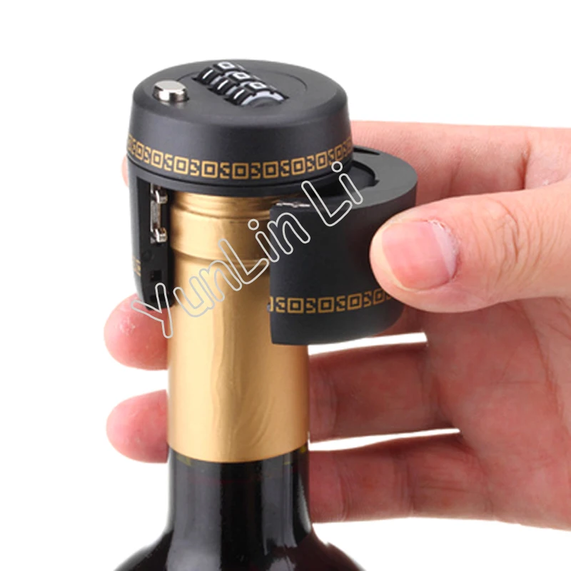 Red Wine Lock Stopper Plastic Vacuum Plug Device For Hotel &amp Bar With Password J64 |