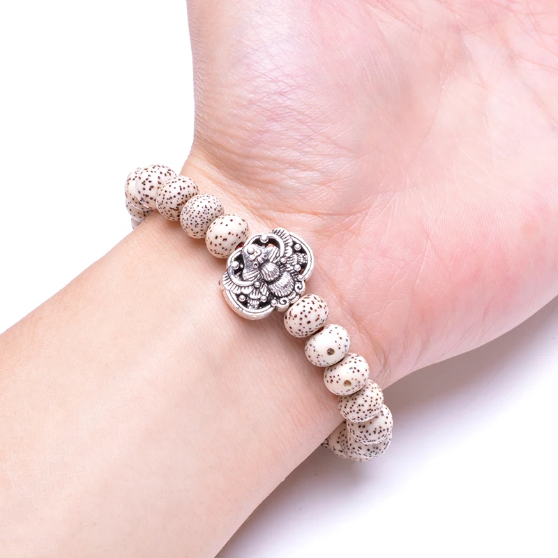 Тибетский буддизм Xingyue боди OM Mala Beads винтажная летучая мышь подвеска амулет