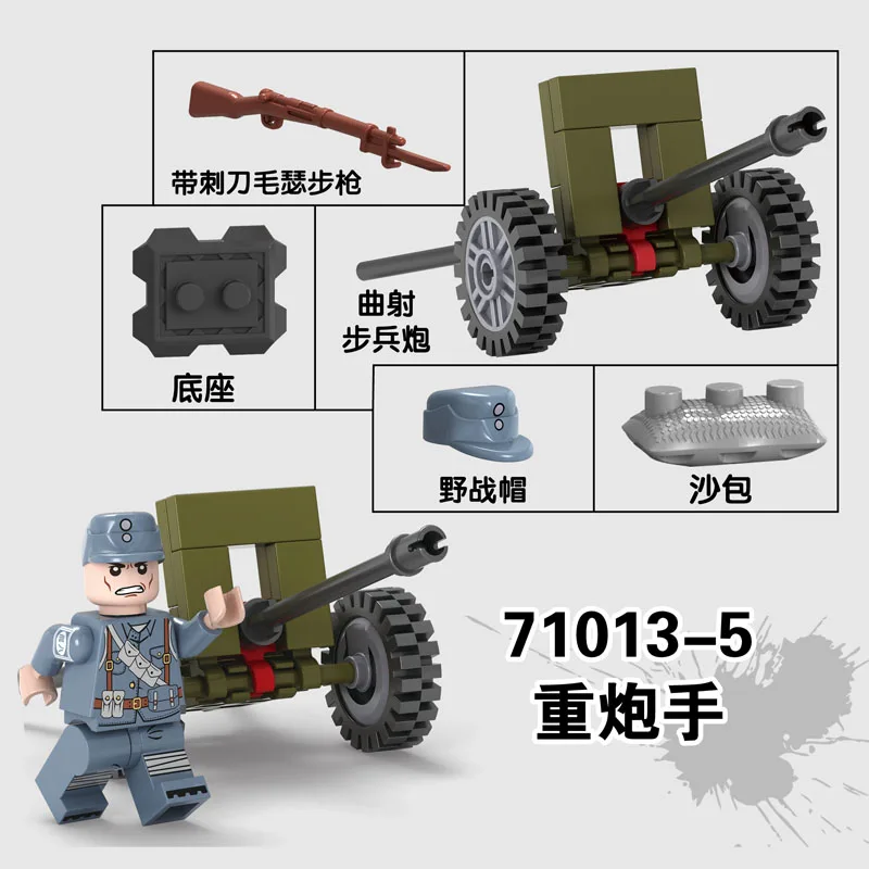 Китайская восьмая армейская Военная игрушка с китайским восьмым маршрутом WW2|block