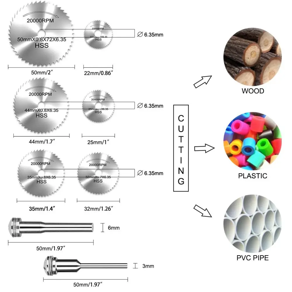 Набор лезвий для мини циркулярной пилы из быстрорежущей стали 32 шт. режущие диски