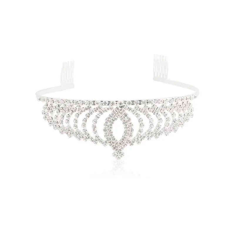 Модная королевская свадебная тиара корона принцессы расческа для волос