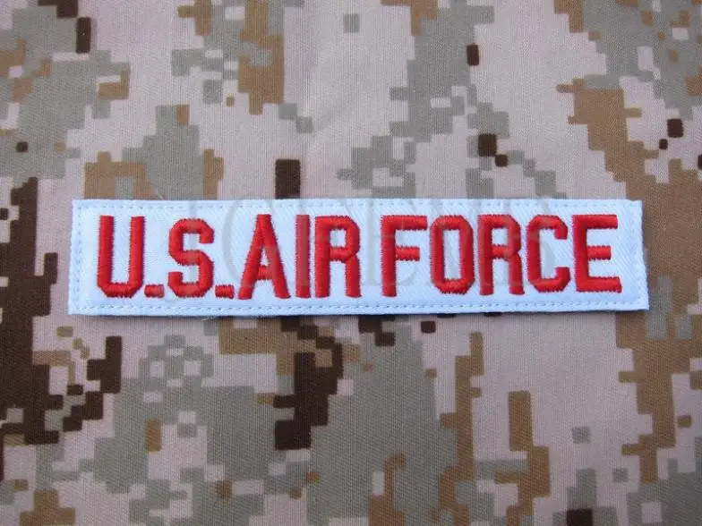 Белые Нагрудные Ленты ВВС США сервисные ленты военные тактические нашивки с