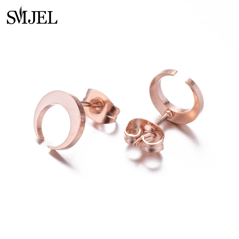 Модные серьги SMJEL в форме полумесяца ювелирные изделия для ушей геометрические