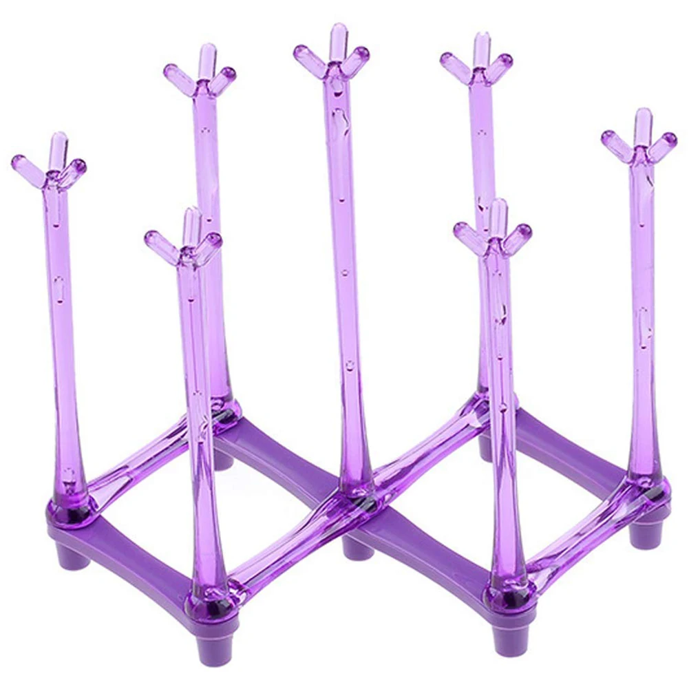 Purple Креативный рисунок мульти-дренажный держатель Pp подстаканник стеклянный подстаканник вверх дном - Цвет: Purple