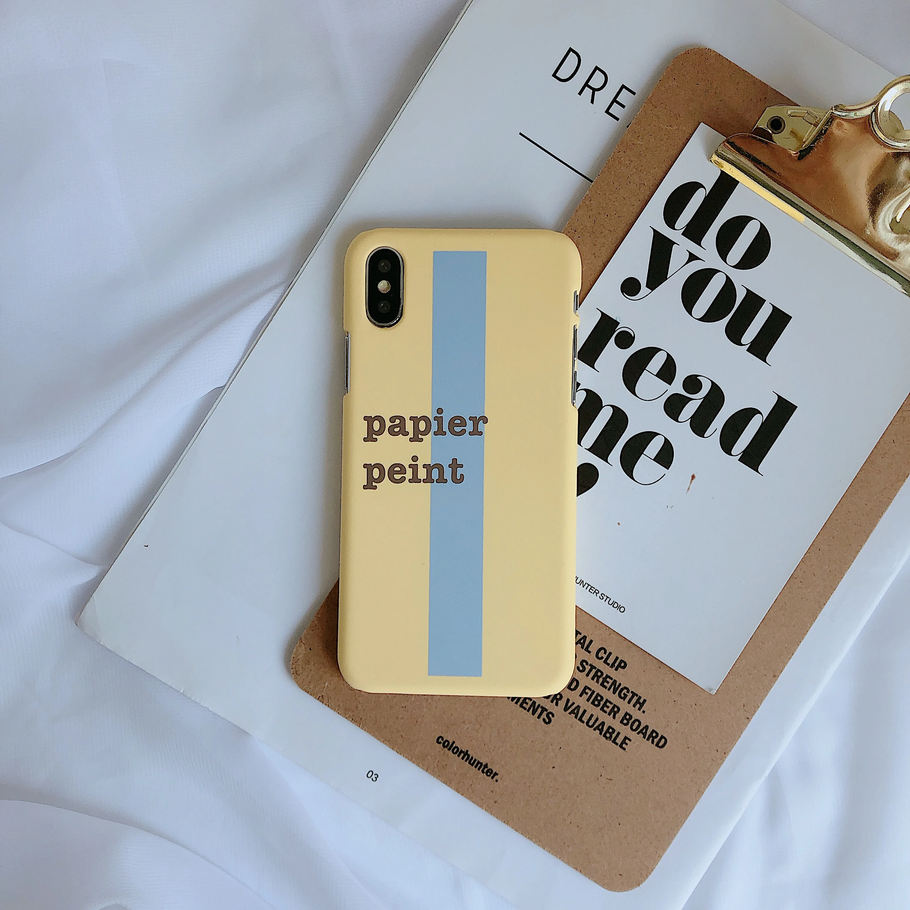 Простой литературный чехол для телефона iphone X XS MAX XR с английским словом Papier Peint
