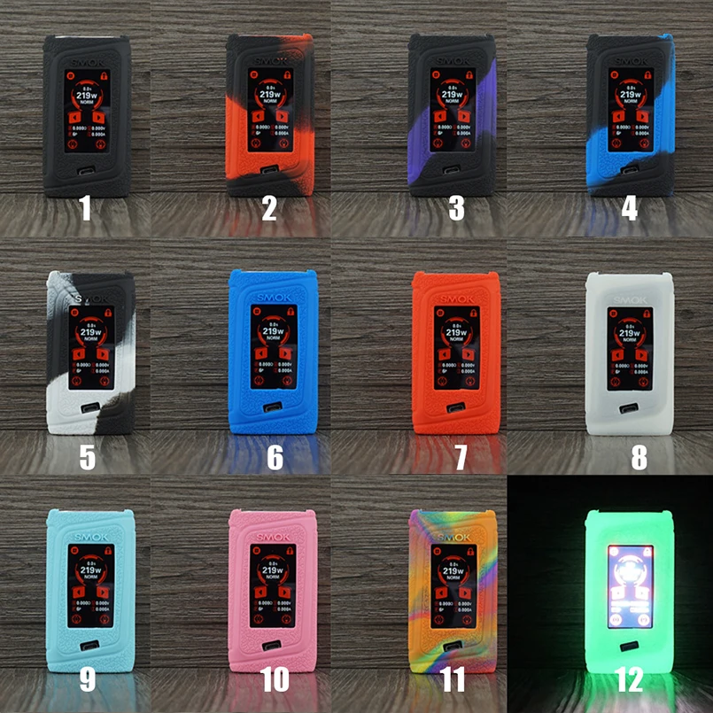 Текстурный силиконовый чехол для SMOK Morph 219 kit TC Mod vape и защитная наклейка 219W|Бутылки