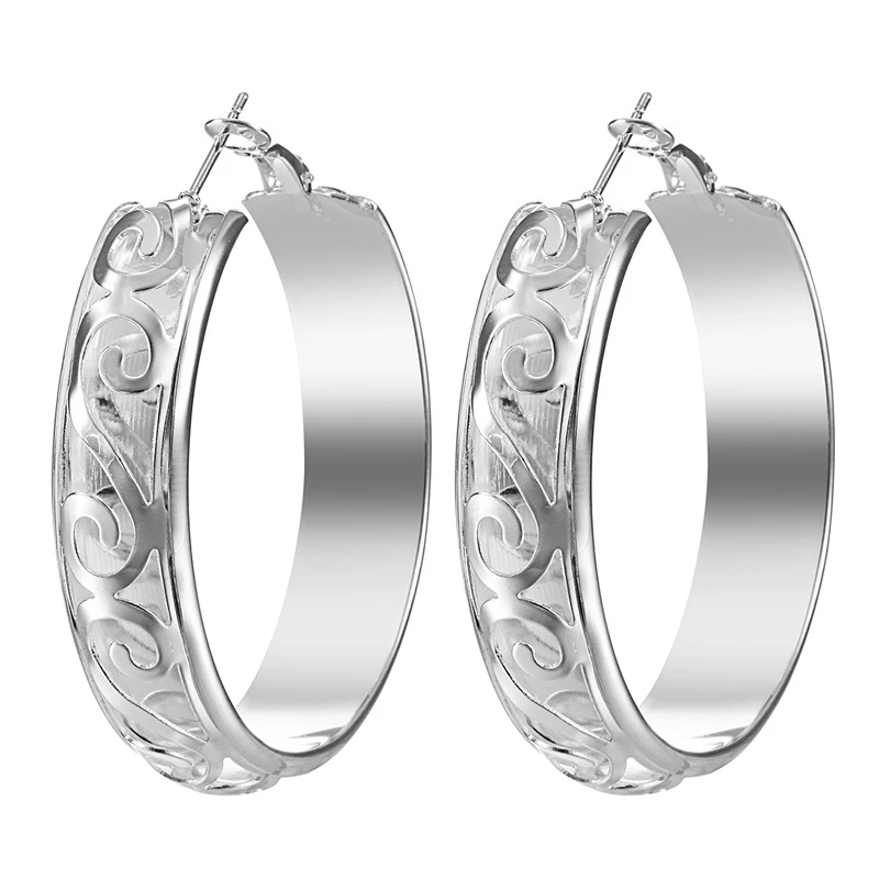 

Fashion Circle Oversize Hoop Earring For Women Bohemia Wide Big Round Statement Earring Exaggerated Jewelry L5E045
