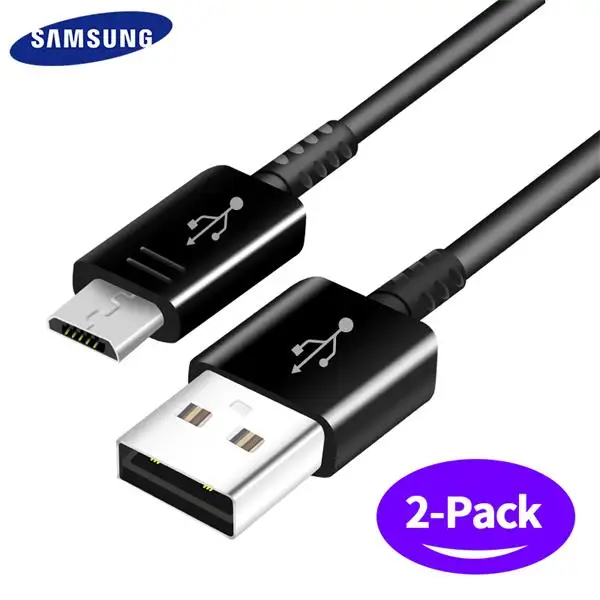 Two cables black Samsung S6 S7edge,, 2А, 1,2 м, Micro USB, Android, 1,5 м, кабель для быстрой зарядки, кабели для передачи данных, адаптер для Note2, Note4, Note5, note - Цвет: Two cables black