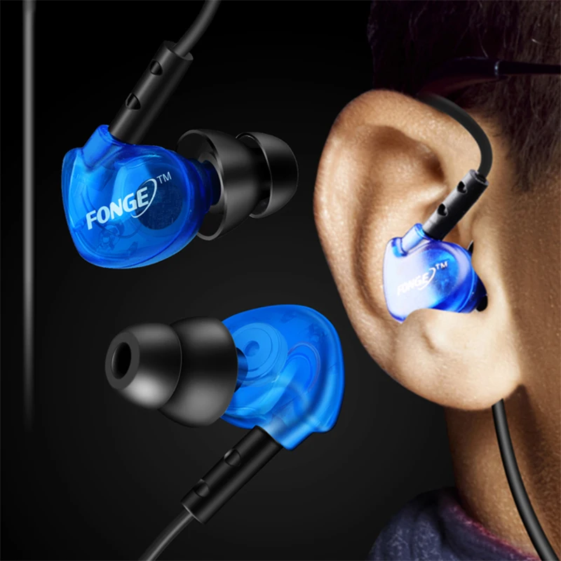 Fonge водонепроницаемые наушники в ухо HIFI спортивные бас гарнитура с микрофоном