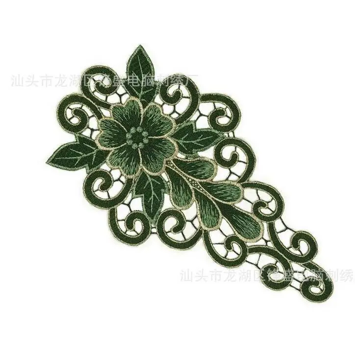 1 шт. кружевной воротник с вышивкой 26 х14 см | Дом и сад