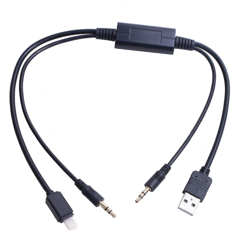 Высокое качество автомобильный аудио USB AUX адаптер Интерфейс Y КАБЕЛЬ струна для