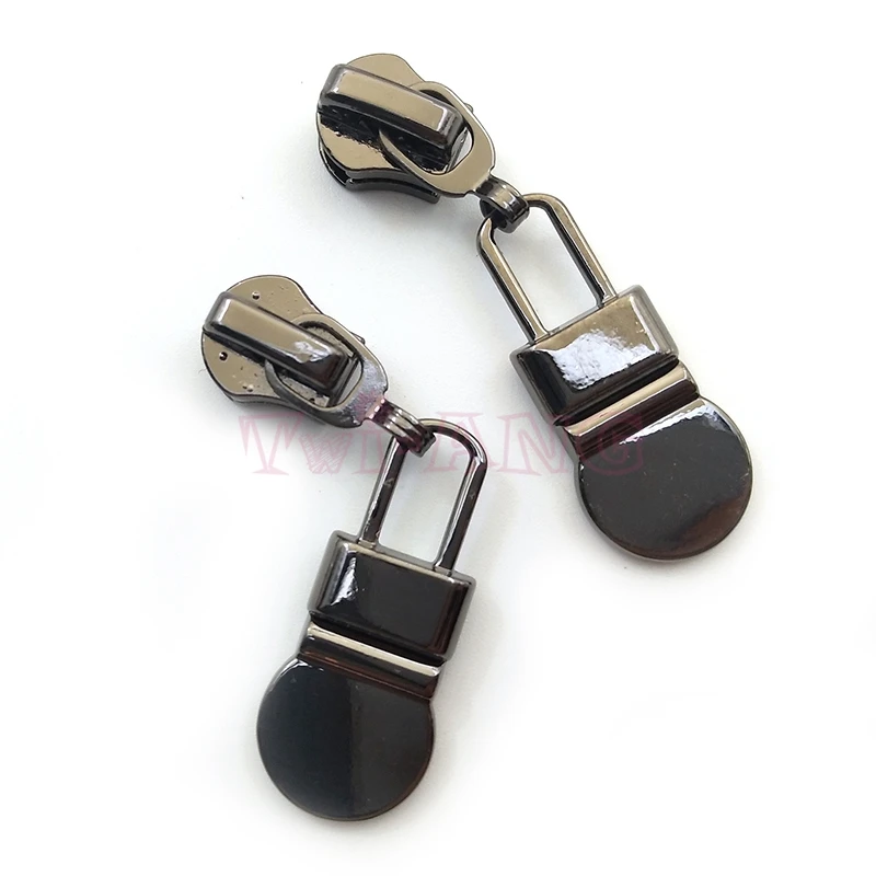 

20pcs/lot, Simple Gun Black Plated 5# Zipper Slider with Unique Zipper Pull