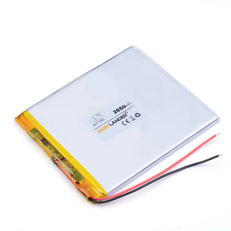 407586 2650MAH литий-ионные аккумуляторы для планшетных ПК 7 дюймов MP3 MP4 ipad tablet батарея