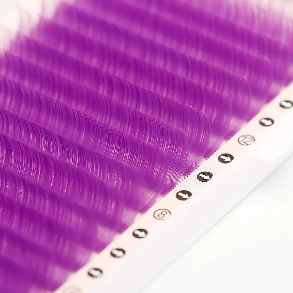 Purple Накладные ресницы Yelix ombre, цвет красный+ черный, индивидуальные натуральные мягкие искусственные ресницы для наращивания, ресницы для макияжа, ресницы для наращивания - Цвет: Purple