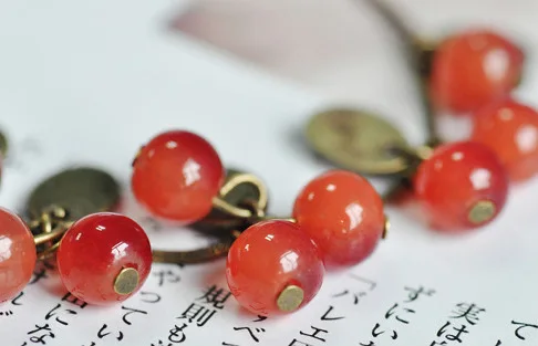 Новый маленький перец в ретро стиле милый прозрачный Вишневый красивый бисерный