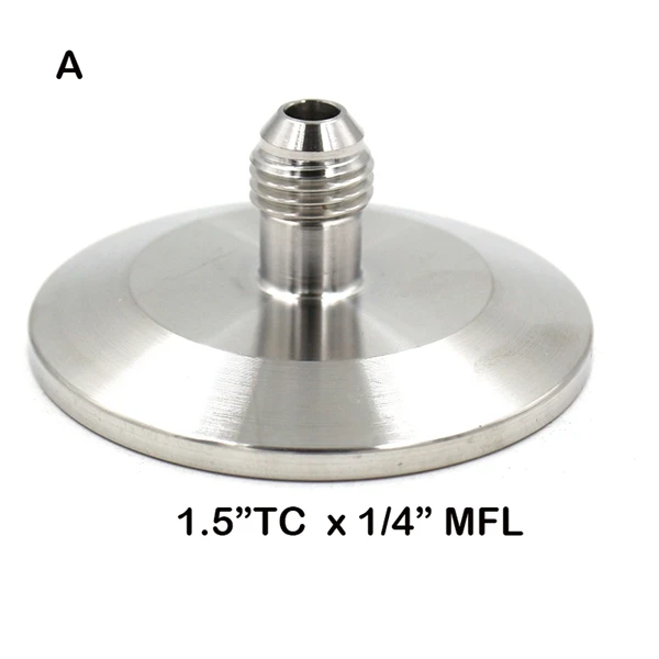 A 1," Tri Clamp X 1/4" осветительные фитинги санитарные 304 из нержавеющей пивной арматуры для домашнего пивоварения - Цвет: A