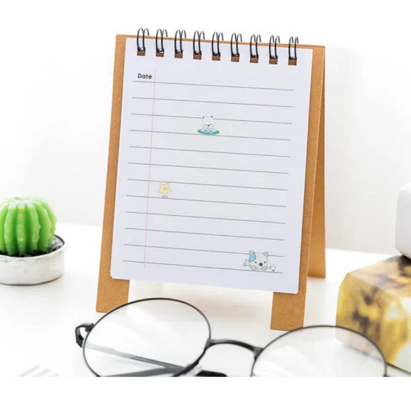 2018 год новый свежий Стиль DIY мультфильм мини настольных Бумага календарь