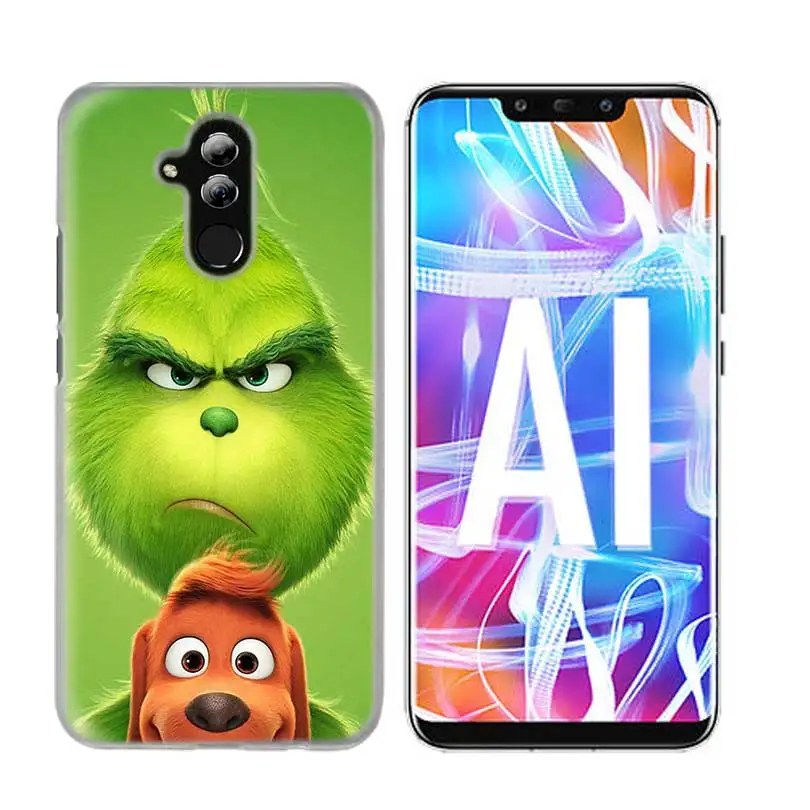 Чехол-накладка для huawei Honor P20 mate 20 10 P10 P9 P8 8X9 Lite P Smart+ Plus Nova 3i прозрачный зеленый Рождественский