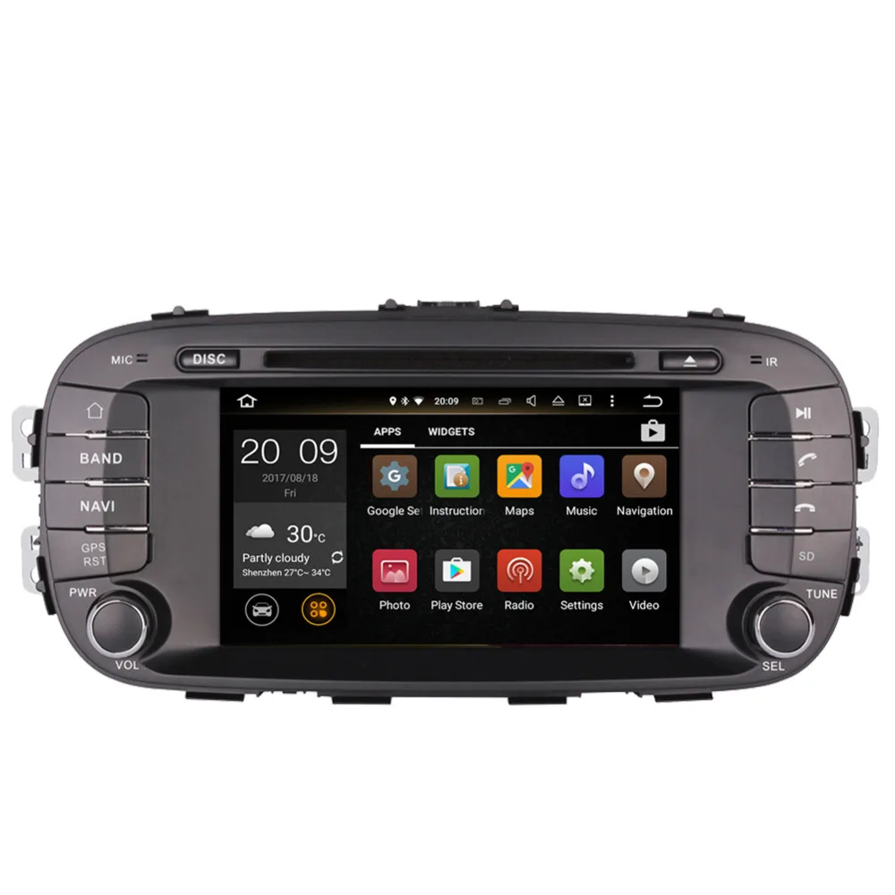 2 Din Android 7 1/8 0 Автомобильный GPS навигатор Bluetooth мультимедийный плеер для Kia Soul 2014