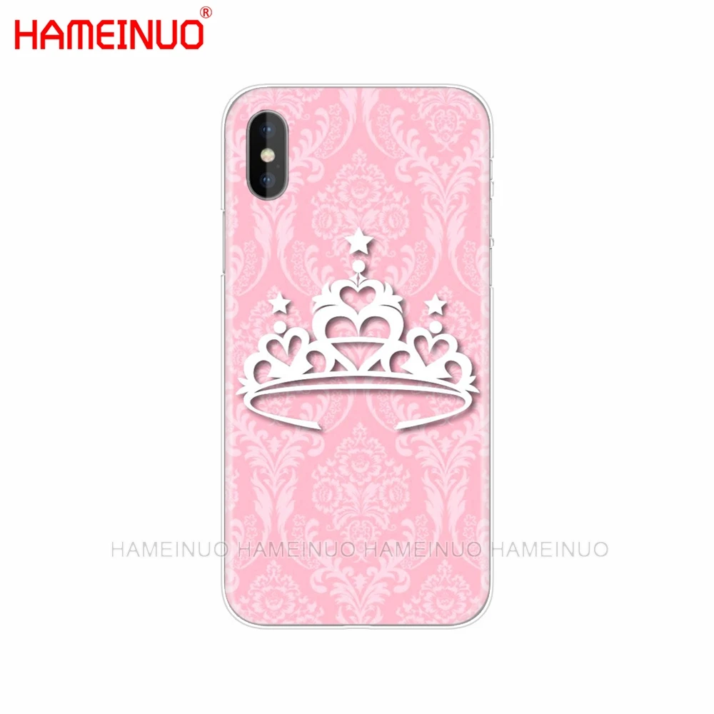 HAMEINUO королева и король корона Coque сотовый телефон чехол для iphone X 8 7 6 4 4S 5 5S SE 5c 6s plus - Цвет: 90115