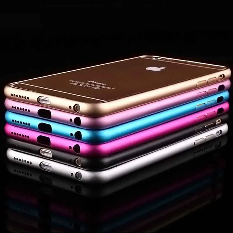 Роскошный металлический бампер чехол для iPhone 6 6s Plus 7 Алюминиевый 8 8Plus 7Plus каркас в