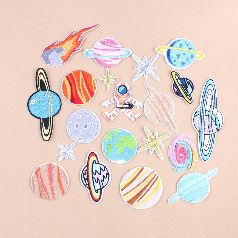 1 шт. пространство патч для Костюмы астронавт термоклейкая заплата фетровая