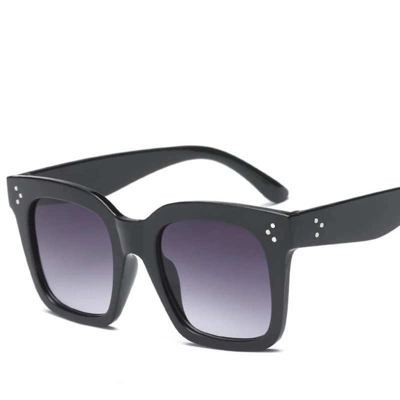 Ким солнечные очки в стиле Кардашьян леди плоский верх очки Lunette Femme женские роскошные брендовые солнцезащитные очки для женщин с заклепками Защита от солнца Glasse UV400