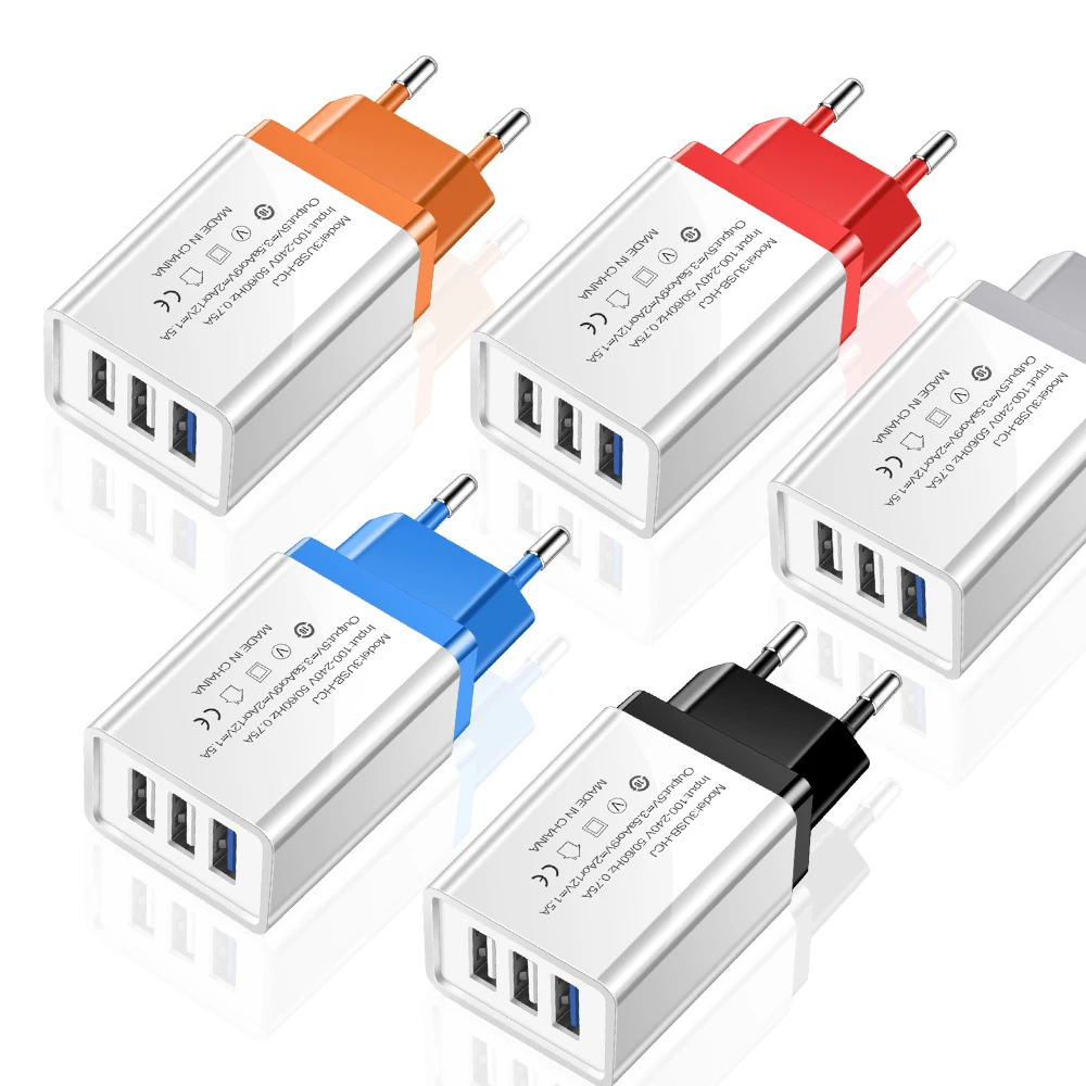 OLAF 3 USB зарядное устройство ЕС США быстрая зарядка мобильный телефон для iphone Samsung