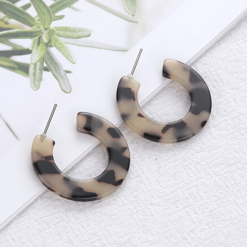 Brincos Новые Модные Акриловые серьги для женщин C Tortoiseshell леопардовые ювелирные