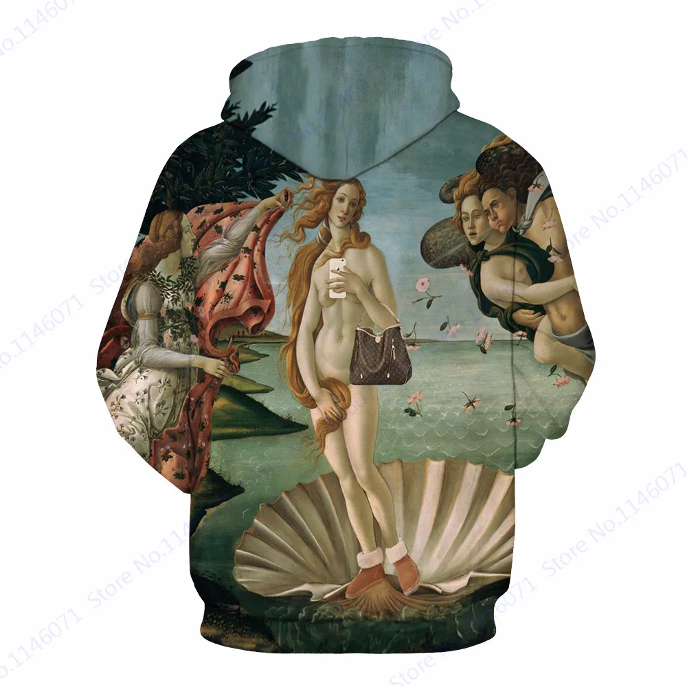 Рождение Венеры пуловер с капюшоном греческий Статуи Ретро Скейтбординг худи