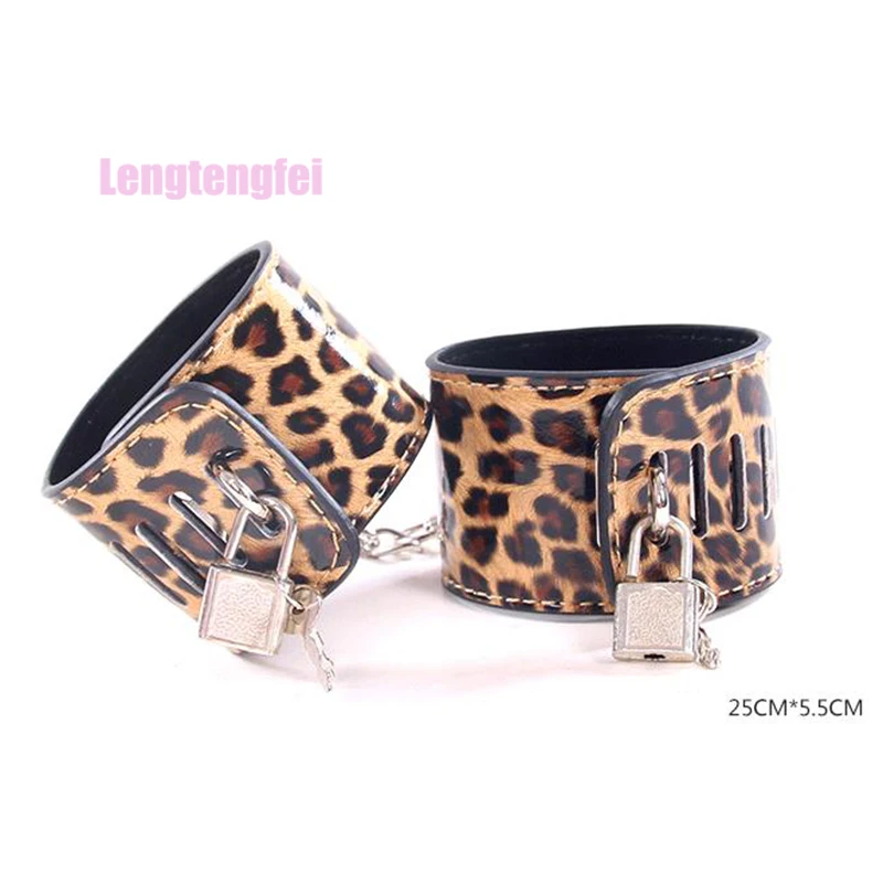 10 шт. комплект Секс игрушки для пар эротитовары товары наручники перья Леопард с