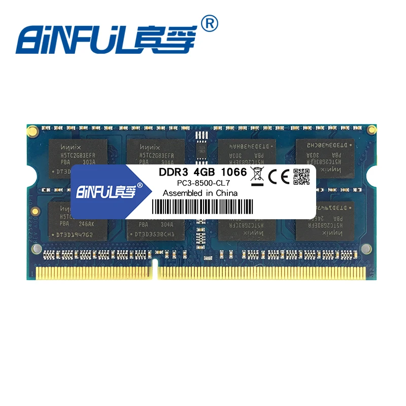 Оперативная память BINFUL DDR3 4 Гб 1066 МГц SODIMM для ноутбука 1 5 В 204pin | Компьютеры и офис